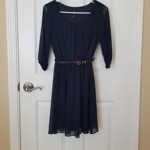 Navy blue short sleeve dress
